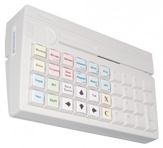 Программируемая клавиатура Posiflex KB-4000U-B c ридером магнитных карт на 1-3 дорожки, USB